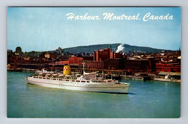 Montreal Quebec-Canada, Montreal Harbor, Antique, Vintage Postcard