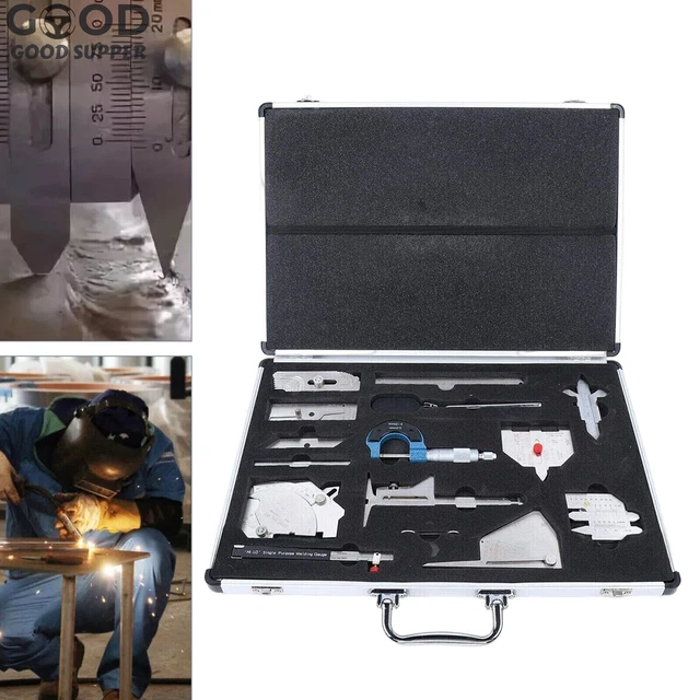 13PCS WELDING GAUGE Tool Inspection Kit Welding Inspection Ruler Set W