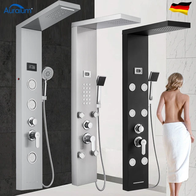 Freiliegendes Duschset In Poliertem Chrom – Regendusche, Handbrause & Wannenauslauf Inkl. 3-fach-Umstellung