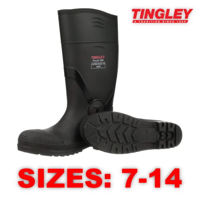 Tingley 31261 Mens PVC Knee Steel Toe Rubber Boots (Sizes: 7-14)  (31251 OLD #)