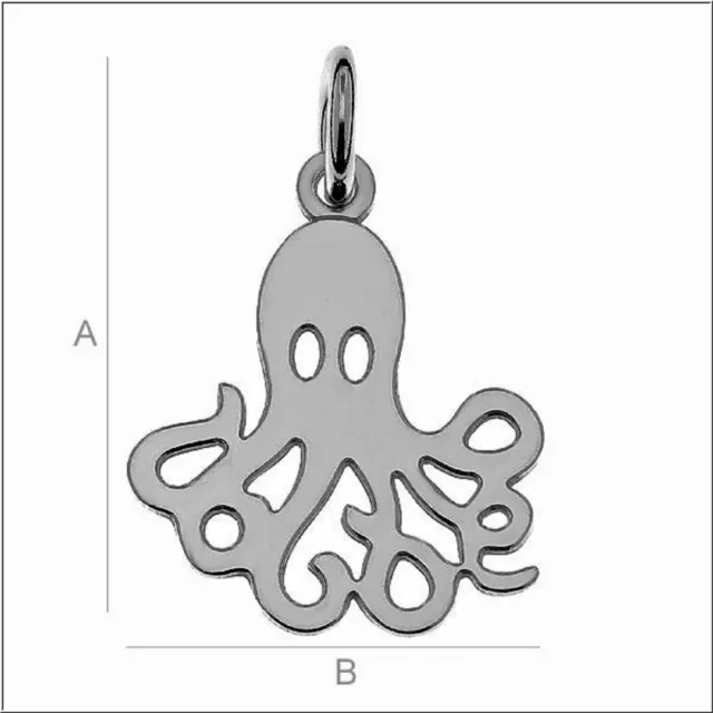 ANHÄNGER 28,2 MM Krake 925 Sterling Silber rhodiniert mit Zirkonia Octopus  EUR 128,37 - PicClick DE