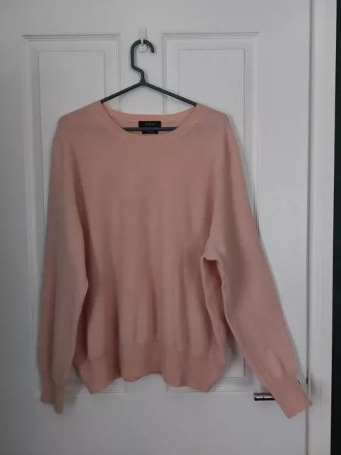 M&S Autograph 100% Cashmere Blush Pink Jumper Size UK 22