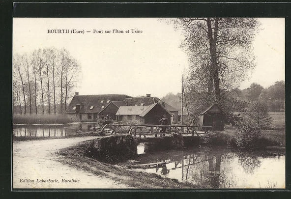CPA Bourth, Pont sur l´Iton et Usine