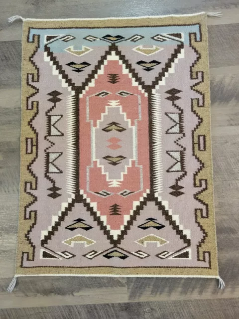 Navajo Indian rug, Burntwater design 25x34