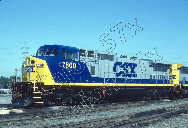 ORIGINAL SLIDE- CSXT C40-8W 7800 NEW! At Richmond, VA. 8/92 $5.50 ...