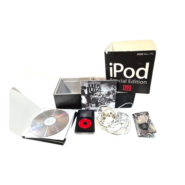 APPLE IPOD U2 Special Edition 2004 4th Gen Black Red 20GB WITH BOX