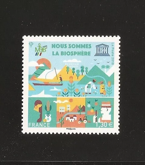 FRANCE 2018 - Timbre de Service UNESCO N° 172 LA BIOSPHERE NEUF** LUXE MNH