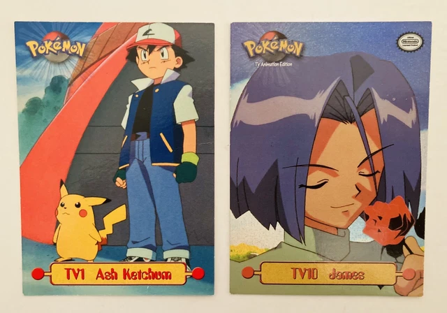 POKEMON TV ANIMATION Edition Cards TV1 Ash Ketchum & TV10 James Foil