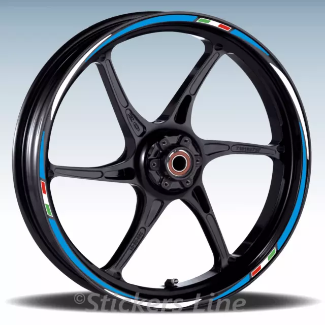 Adesivi ruote moto strisce cerchi per SUZUKI GLADIUS mod.Racing 3 wheel stickers