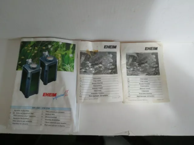 Eheim Professional II Canister Filter Operating Manual 2026/2028 & 2126/2128