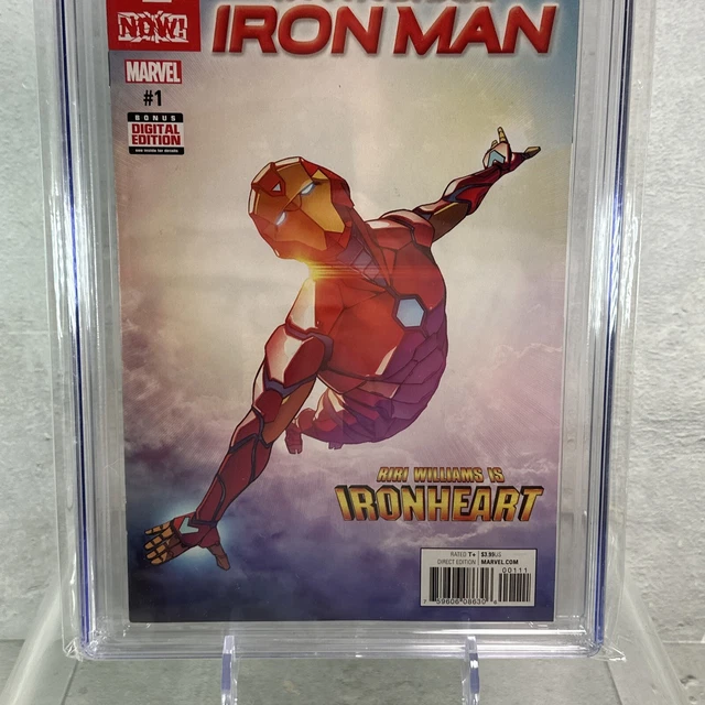 INVINCIBLE IRON MAN #1 (2017) CGC 9.8 NM/MT 1st print Riri Williams Ironheart WP 3
