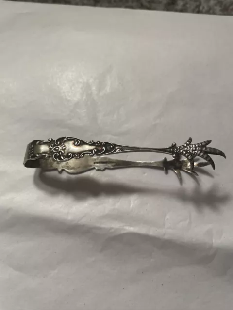 Sterling Silver Antique Gorham Ornate Sugar Tongs - No Monogram