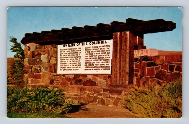 Sun Lakes State Park WA-Washington, Dry Falls of Columbia, Vintage Postcard