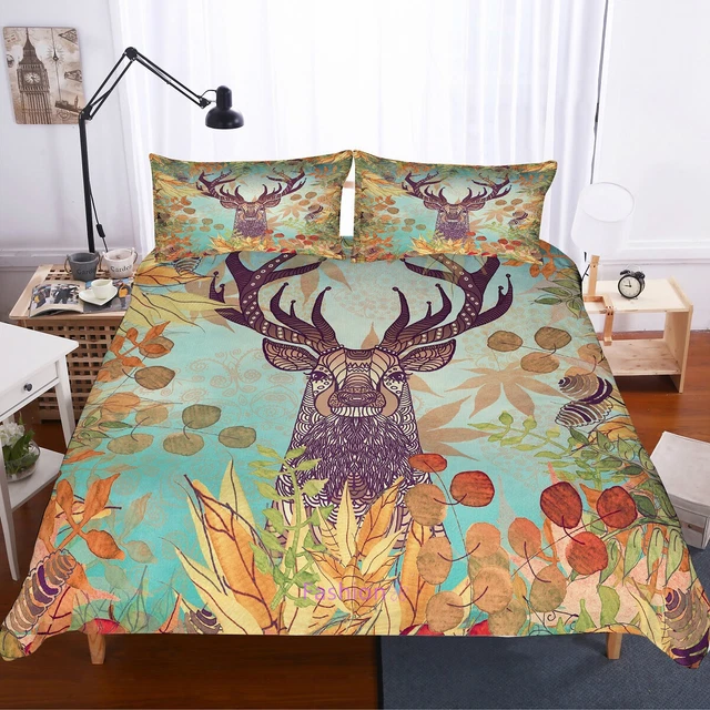 ELK LEAF DOONA/DUVET/QUILT Cover Set Single/Double/Queen/King Size Bed