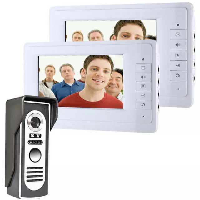 Wired 7" Color Video Door Phone Doorbell Intercom Security System Camera+Monitor