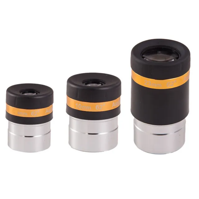 1.25” 62° WIDE HD Aspheric Eyepiece  4/10/23mm  For Astronomical Telescope