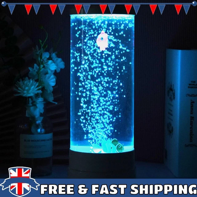 ARTIFICIAL FISH TANK with Moving Fish Colorful Fish Tank Light Mini