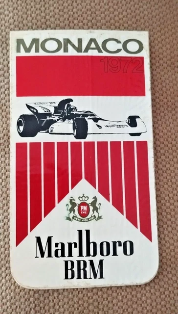VINTAGE MARLBORO BRM Monaco 1972 Sticker £12.00 - PicClick UK