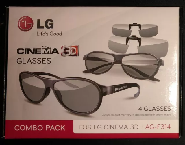 LG AG-F314 2x 3D Polfilterbrillen 2x 3D Polfilter-Brillenclips für CINEMA 3D TV