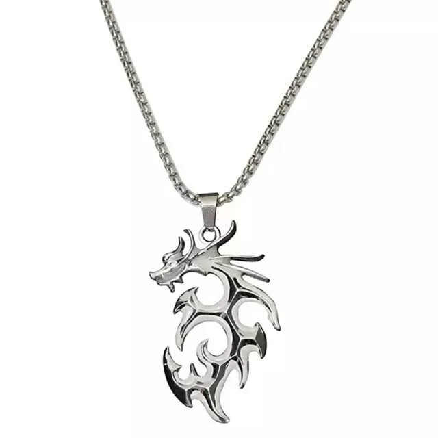 Vintage Magic Steampunk Glowing Luminous Punk Dragon Pendants Necklaces