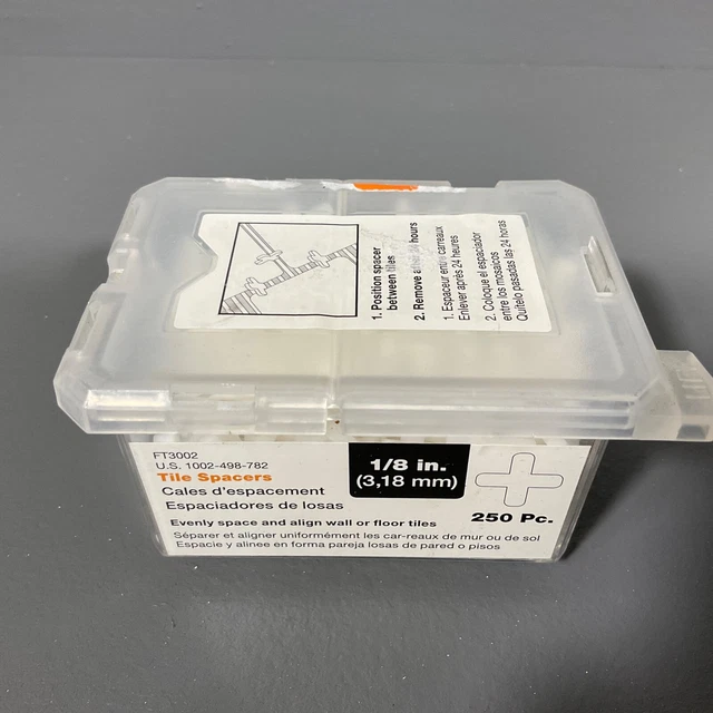 RIDGID 1/8 in. Tile Spacers (250-Pack with Resealable Box) FT3002