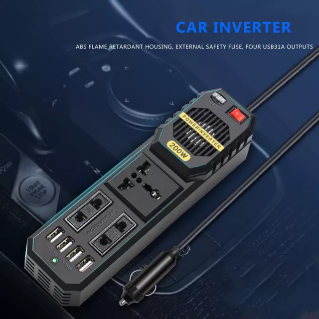 Inverter auto 200 W DC12V a 220 V prese alimentazione inverter veicolo ricarica rapida -d