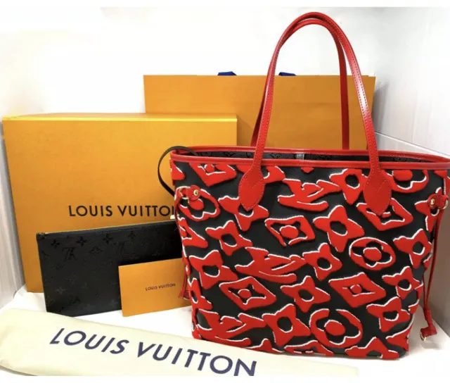 NEW Louis Vuitton Neverfull MM - CHERRY INTERIOR- NWT RARE- Sold W/Pouch—