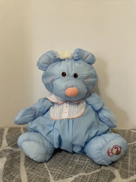 Vtg Fisher Price Puffalump Blue Bear Circa 1986 Stained