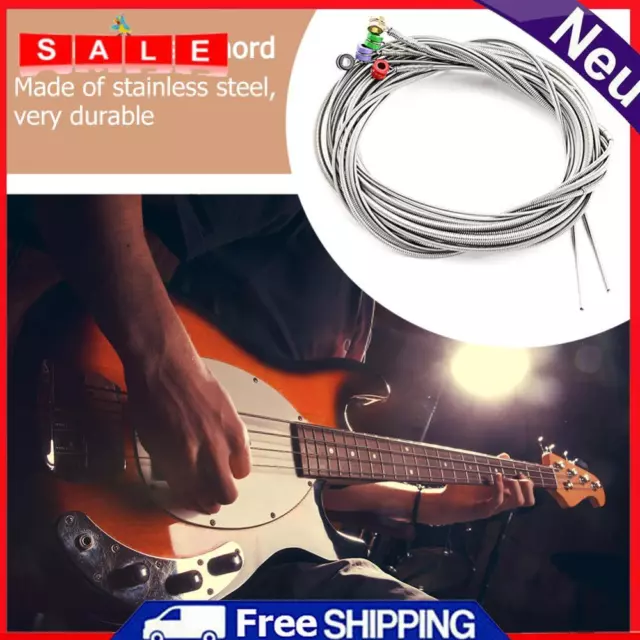 5pcs Bass Strings Stainless Steel Electric Bass Strings Guitar Parts Accessories