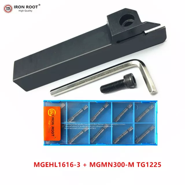 1P MGEHL1616-3 Tool Holder + 10P MGMN300-M TG1225 CNC Carbide Insert For P.M.K