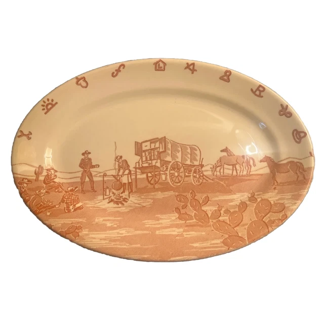 Vintage Wallace Restaurant Ware CHUCK WAGON Platter Perfect