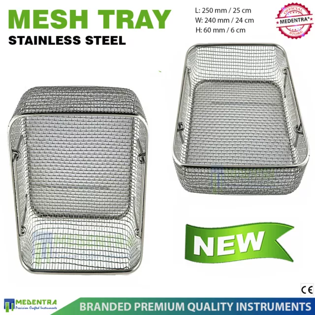 Medical Instrument Holding Stainless Steel Wire Mesh Tray Sterilization Cassette