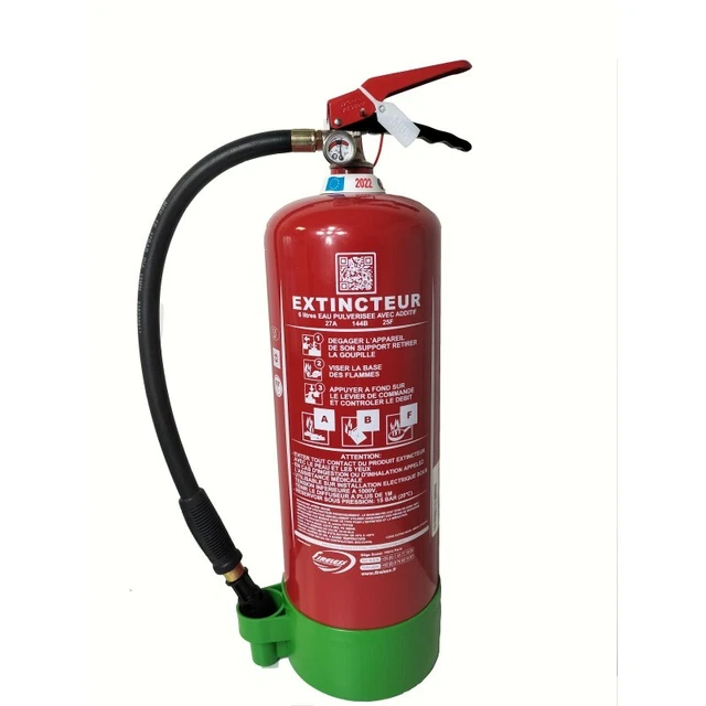 Extincteur 6L Eau Pulvérisée SANS FLUOR avec QRCODE POUR FORMATION
