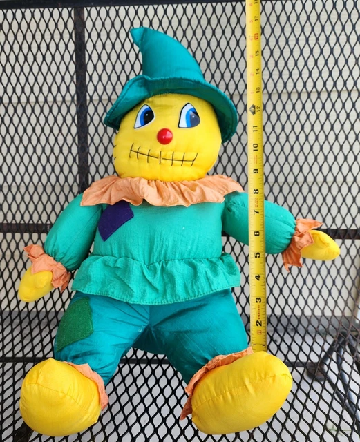 Peluche vintage de nailon Halloween 11" 1995 Espantapájaros