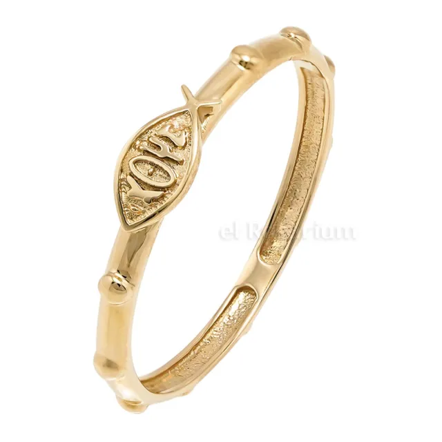 Rosary Ring PR166-10 10K Real Solid Gold Catholic Christian Ring (US 4 ~ 11)