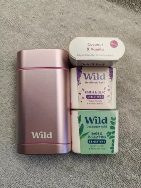 Wild Deodorant Case & 3x Sensitive Refills