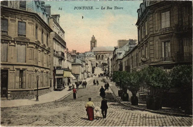 CPA Pontoise La Rue Thiers FRANCE (1308640)