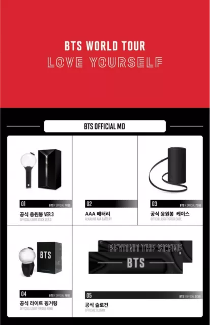 BTS Welttournee LOVE YOURSELF SEOUL Konzert MD OFFIZIELLE WARE + Tracking-Nummer 3