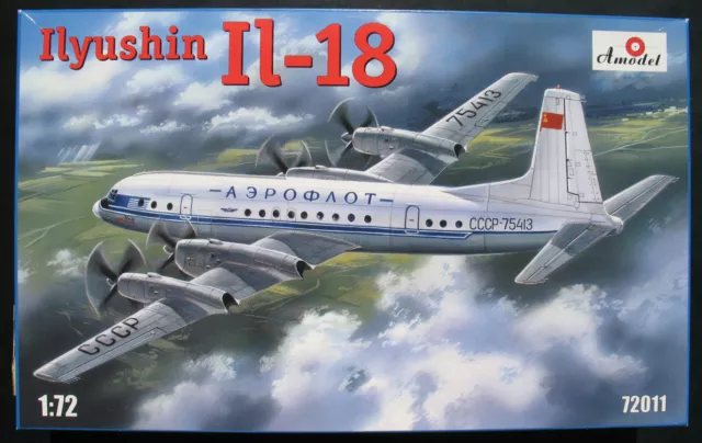 Amodel 72011 - Ilyushin Il-18 Civil Soviet AEROFLOT - 1:72 -Flugzeug Bausatz Kit