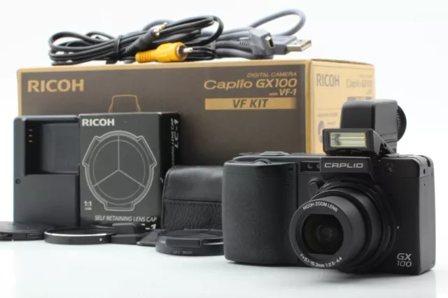 BOXED Near MINT SC 7941 Ricoh Caplio GX100 10.0MP Digital Camera w/ VF-1 JAPAN