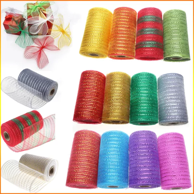 12 Colours Available Deco Mesh Rolls 15cm X 10yd Roll for Wreaths Swags Bows