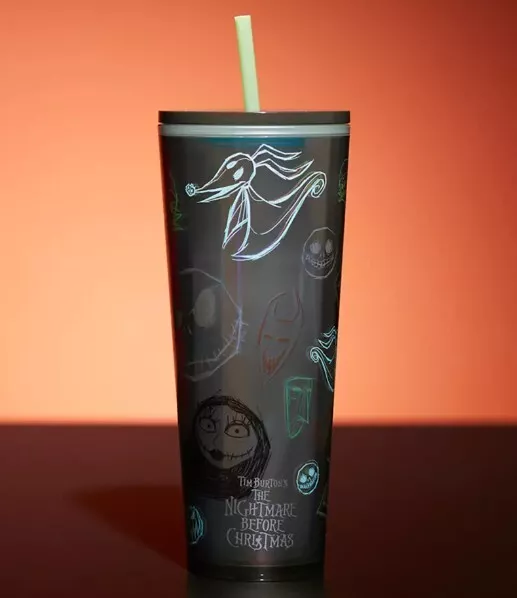 DISNEY STARBUCKS THE Nightmare Before Christmas Tumbler with Straw