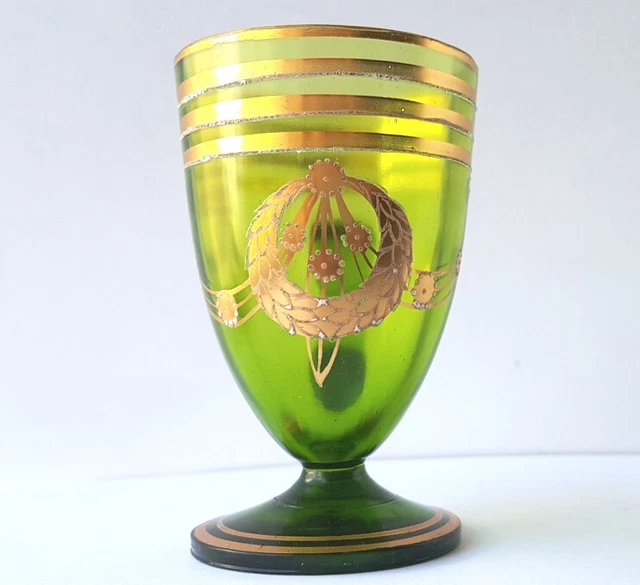 1. De 2. Art Nouveau Verre Coupe Josef RIEDEL Polaun Um 1900 L24