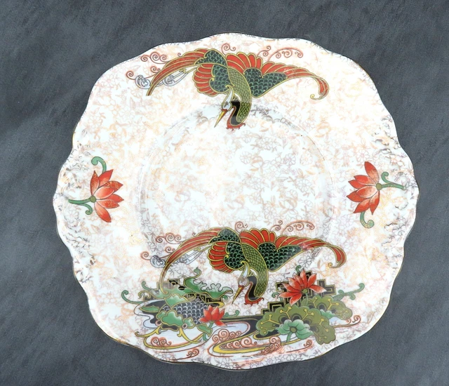 Fenice Ware Piatto Torta Art Déco Thomas Forester & Son Inglese Ceramiche