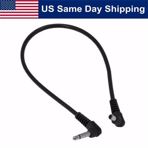 30cm/12" Long 3.5mm Plug to Male Flash PC Sync Cord Cable for Studio Photography