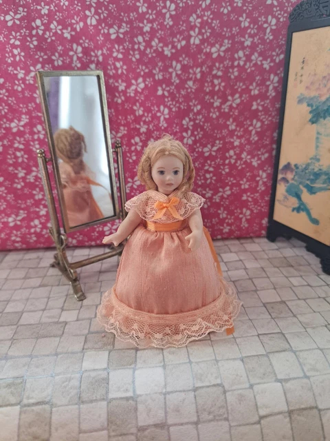 12th scale Wearable Pretty Girls Silk party dress -fit 3 inch  doll