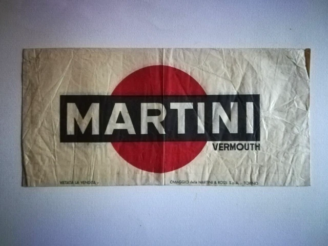 MARTINI Vermouth bustina copricapo in carta pubblicitaria Giro d'Italia ciclismo