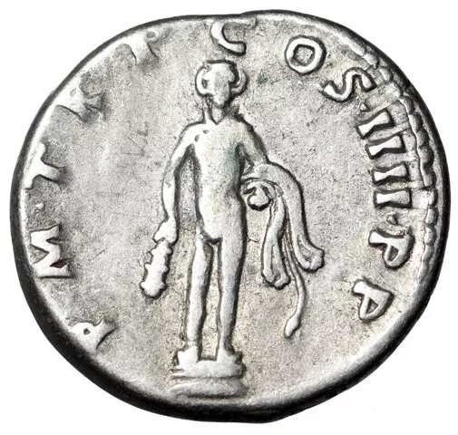 Trajan AR Denarius "Hercules Statue" Rome 101-102 AD