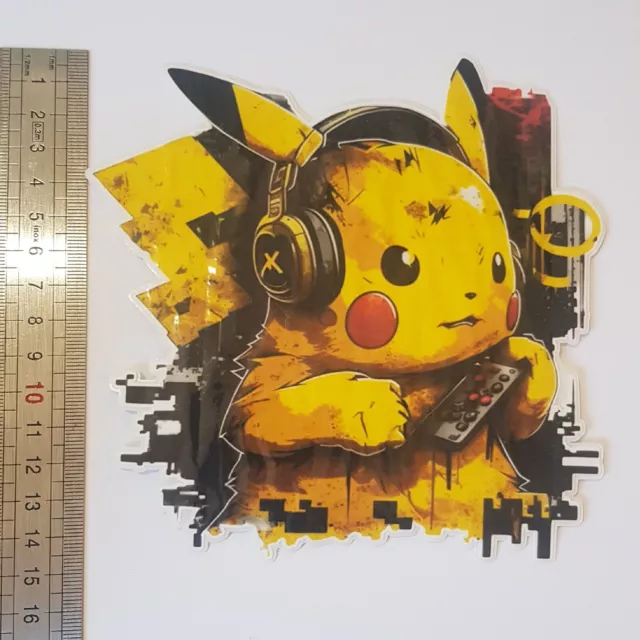 stickers Pikachu Samouraï tout mignon et tout en puissance