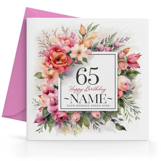 Deluxe PERSONALISED 60th Birthday Card For Women, Born In 1965 - Foto 7